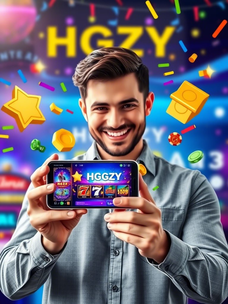 HGZY game app home screen with options